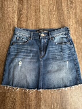 Express Denim Mini Skirt